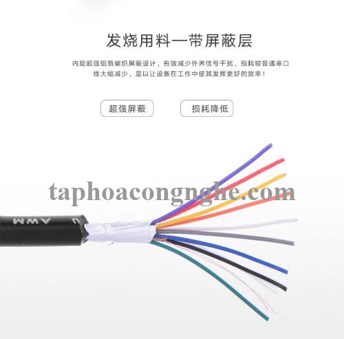 Ugreen 20152 5M màu Đen Cáp tín hiệu nối dài COM RS232 2 đầu âm cao cấp DB101 30020152